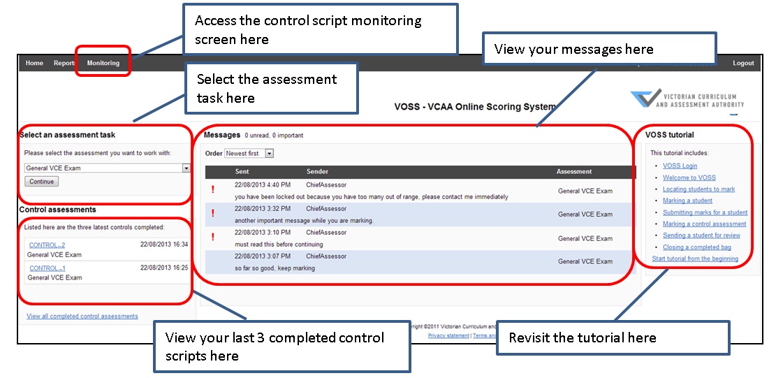 Figure 12: VOSS Home page