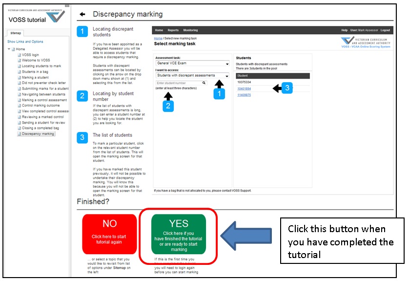 Figure 11: Click the YES button to complete the tutorial